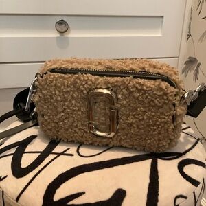 Marc Jacobs Tan Shearling Crossbody Bag